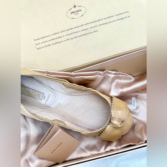 Prada Calzature Nappa Vernice Ballerina Flats Shoes - size 40/9 - Picture 6 of 8
